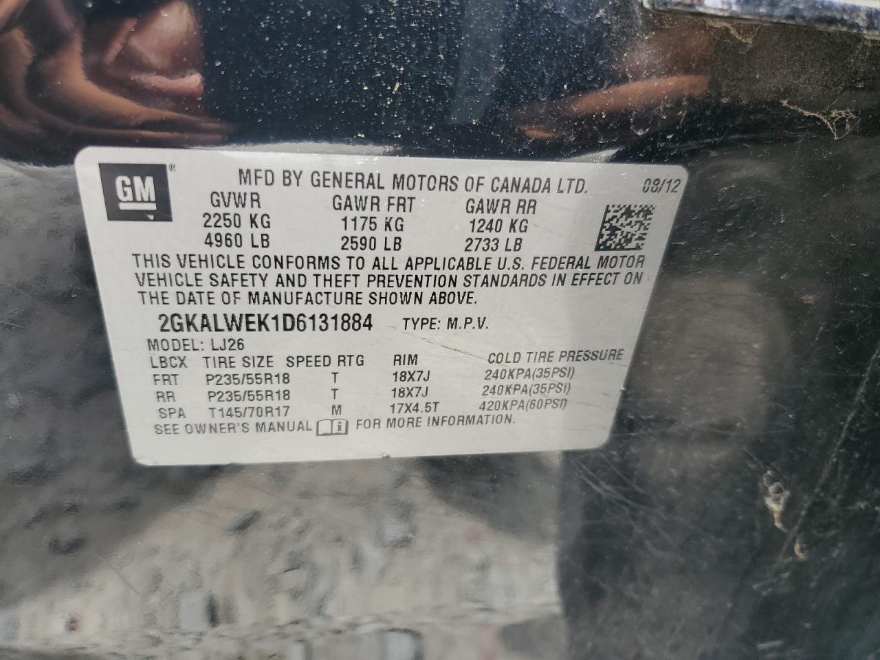 2013 GMC Terrain Slt VIN: 2GKALWEK1D6131884 Lot: 68716064