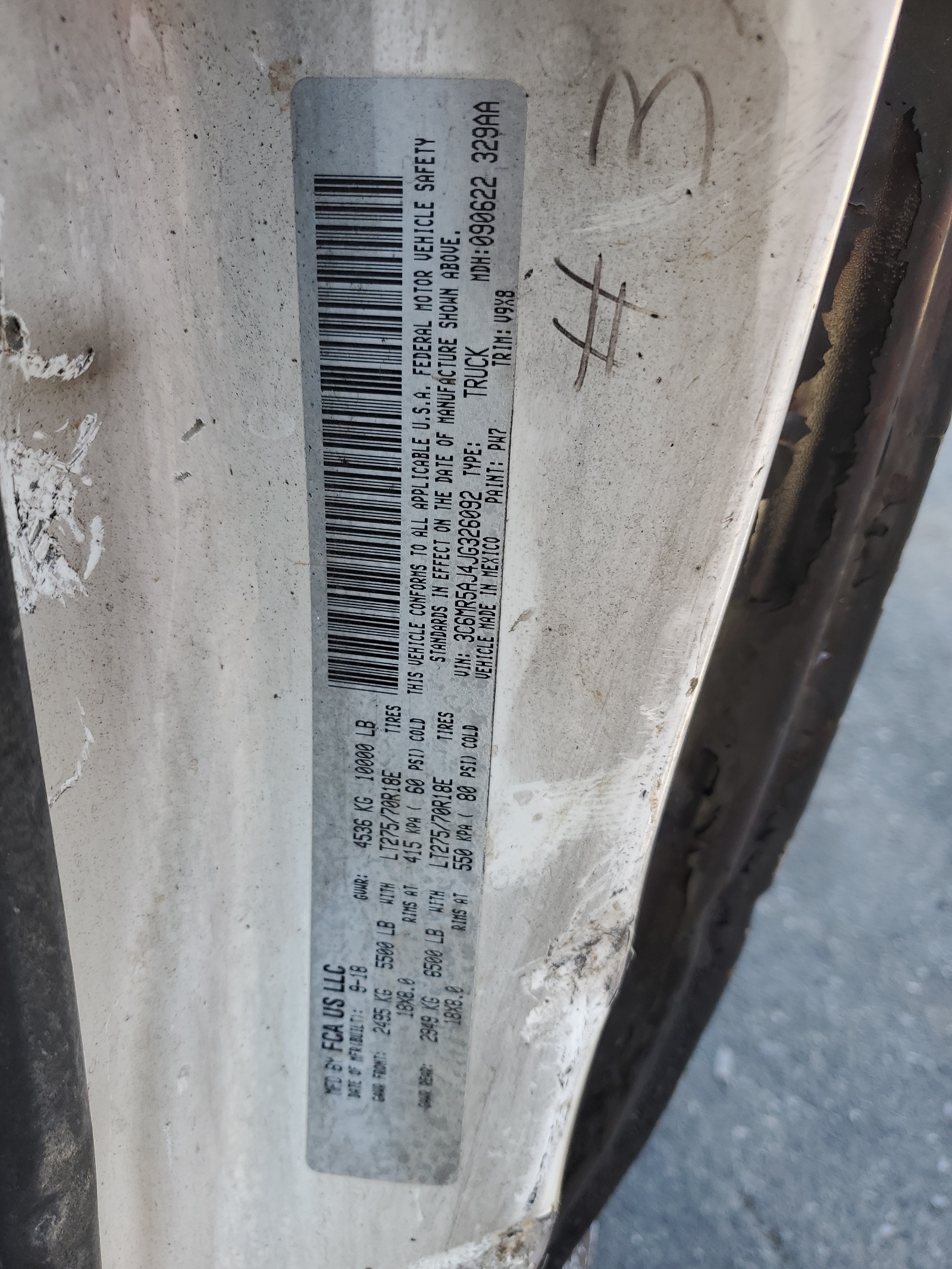 3C6MR5AJ4JG326092 2018 Ram 2500 St