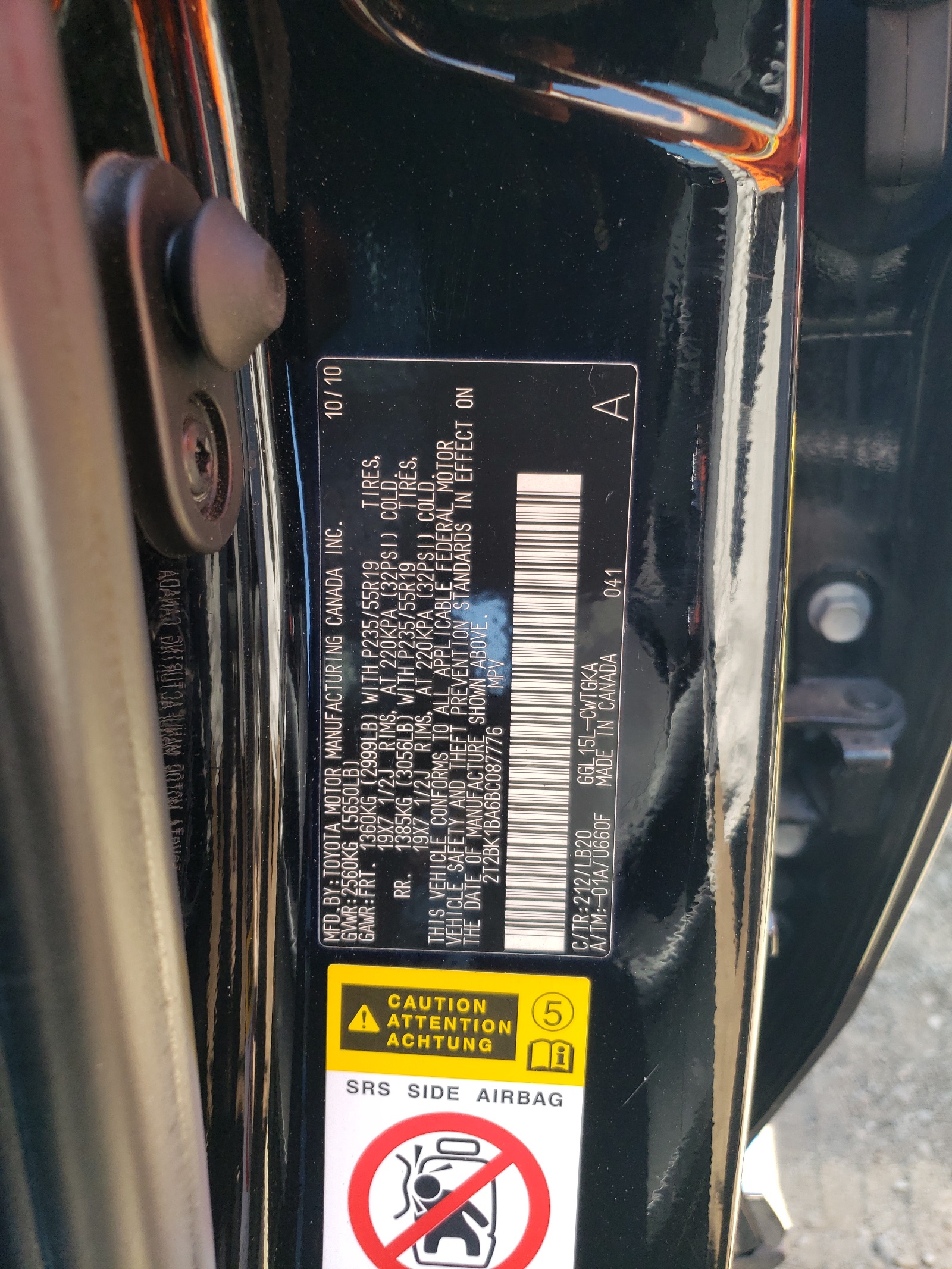 2T2BK1BA6BC087776 2011 Lexus Rx 350