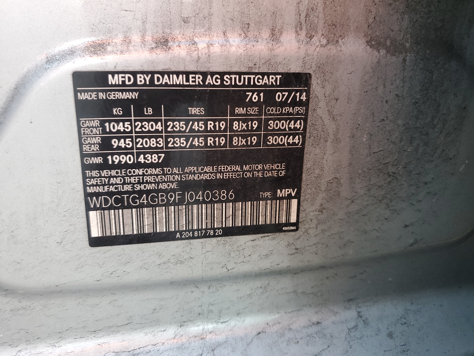 WDCTG4GB9FJ040386 2015 Mercedes-Benz Gla 250 4Matic