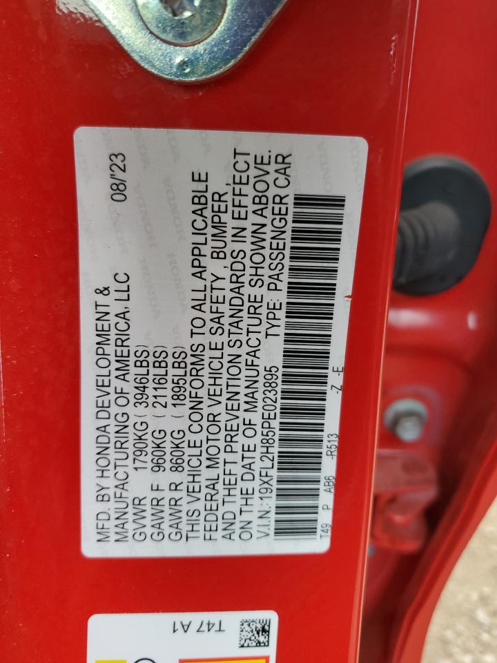 19XFL2H85PE023895 2023 Honda Civic Sport