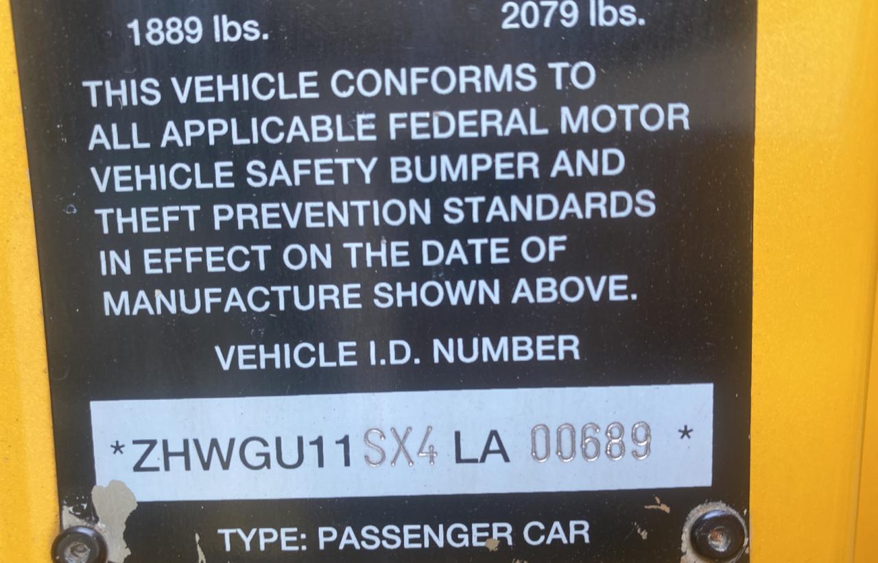 ZHWGU11SX4LA00689 2004 Lamborghini Gallardo