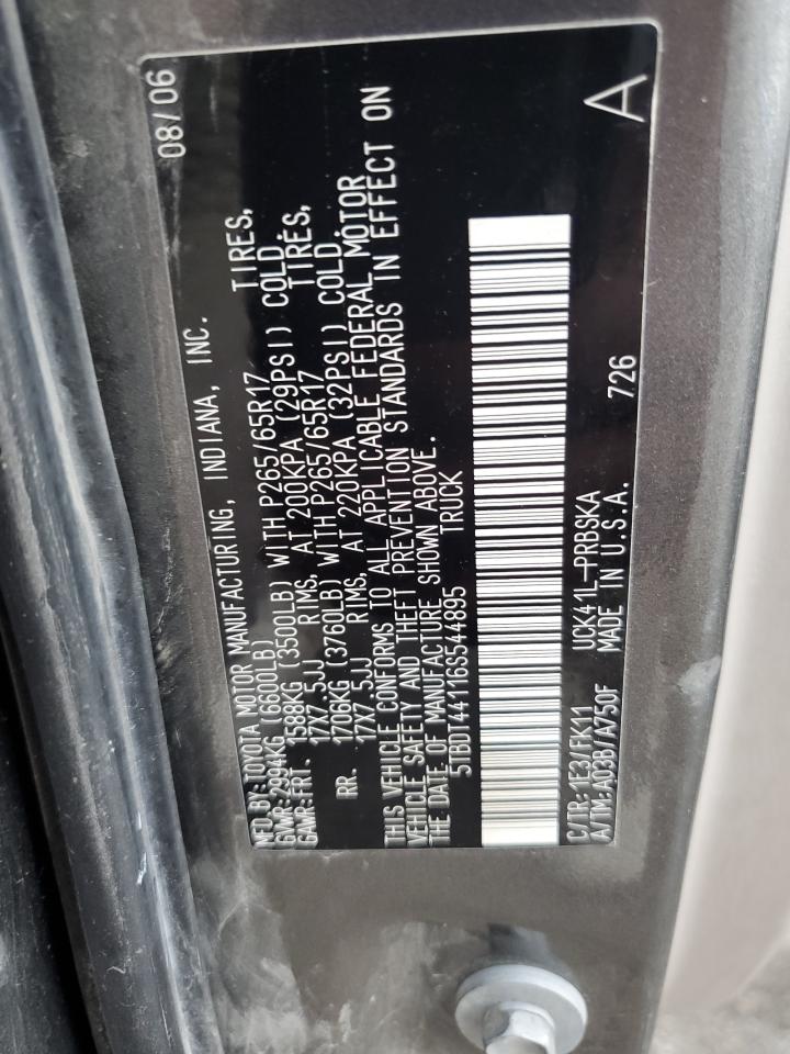 5TBDT44116S544895 2006 Toyota Tundra Double Cab Sr5