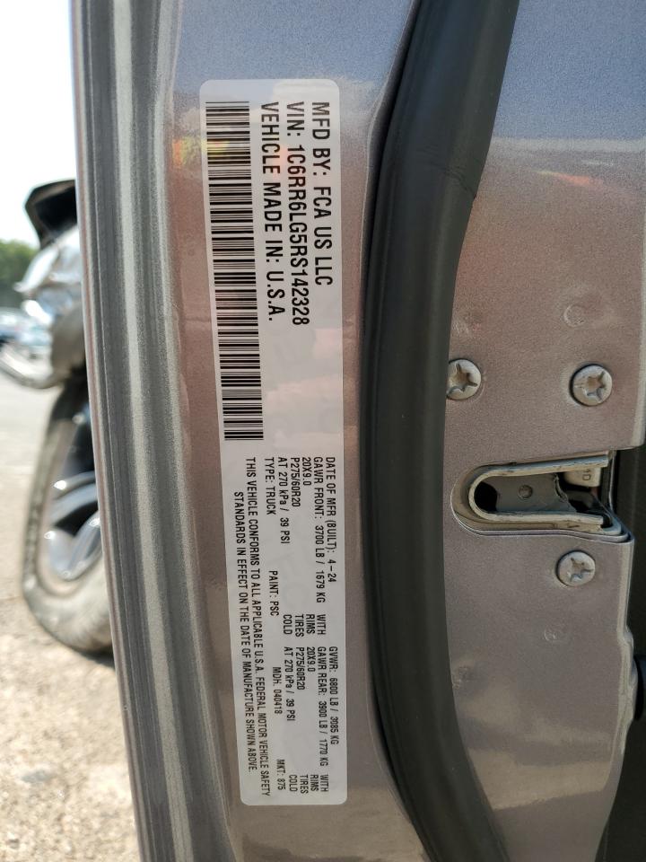 2024 Ram 1500 Classic Slt VIN: 1C6RR6LG5RS142328 Lot: 66162664