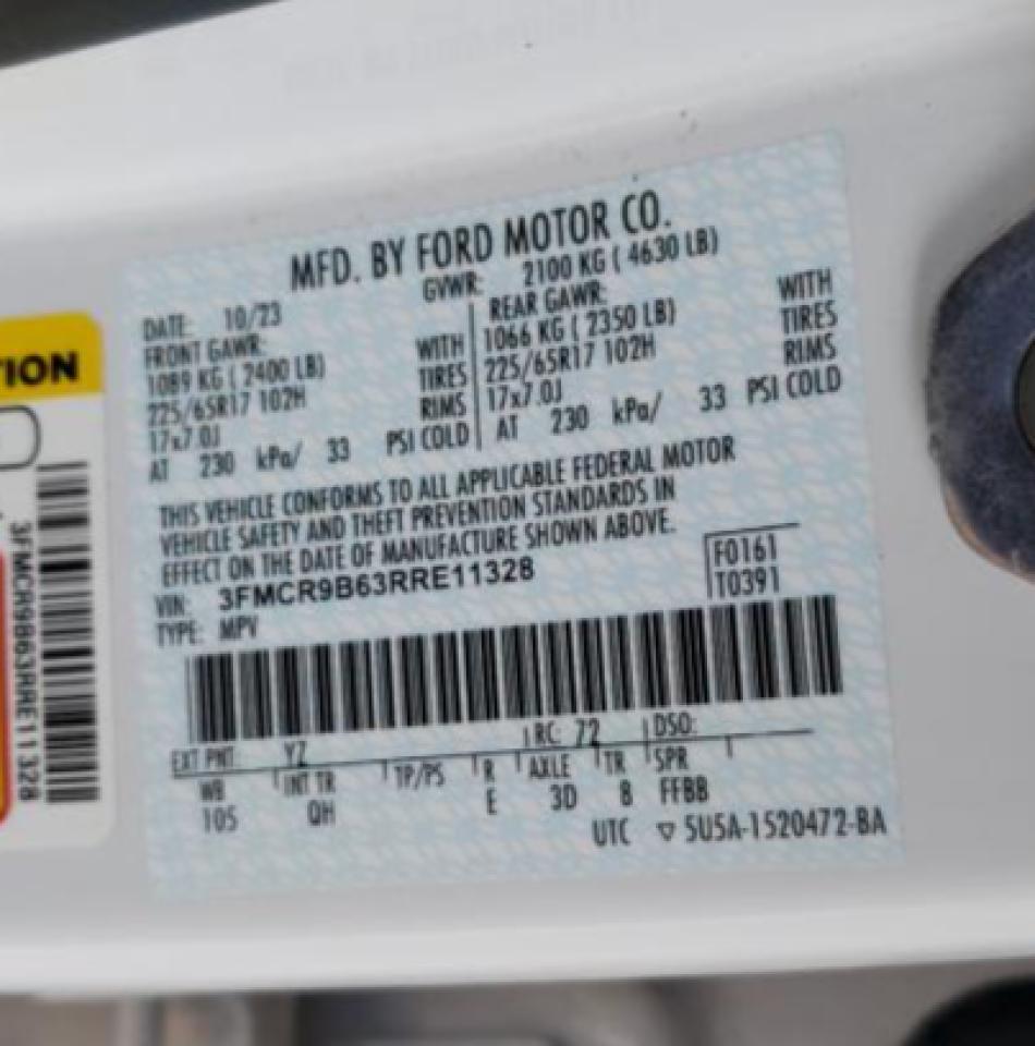 2024 Ford Bronco Sport Big Bend VIN: 3FMCR9B63RRE11328 Lot: 65474664