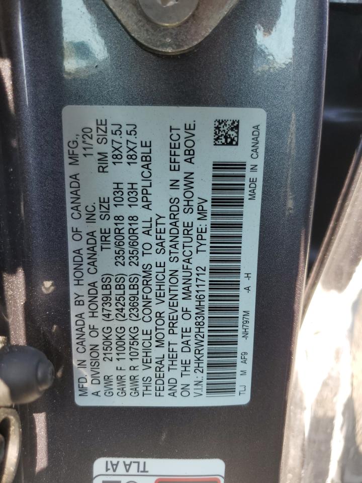 2HKRW2H83MH611712 2021 Honda Cr-V Exl