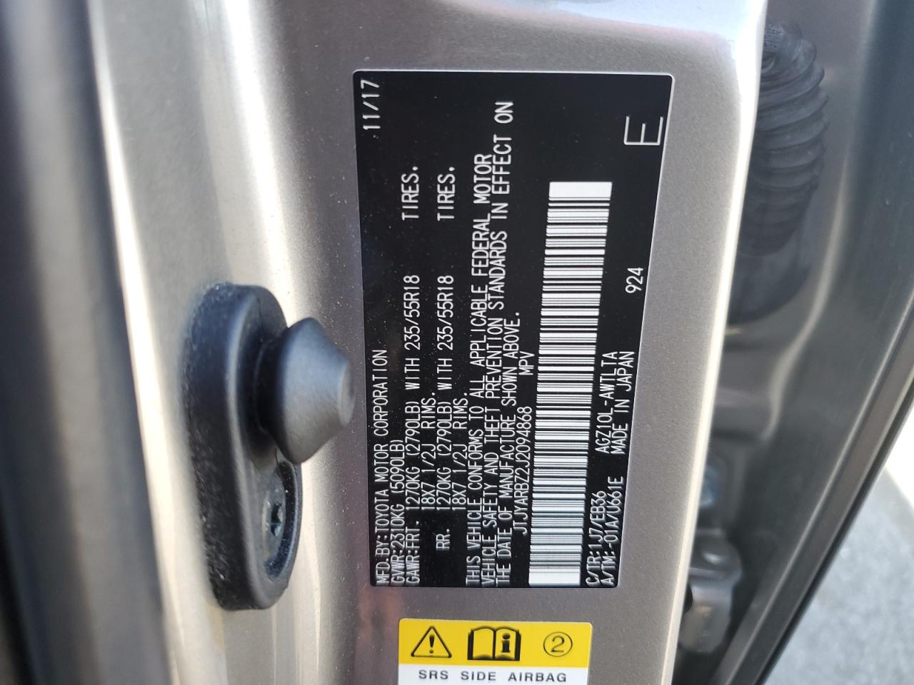 2018 Lexus Nx 300 Base VIN: JTJYARBZ2J2094868 Lot: 65966224