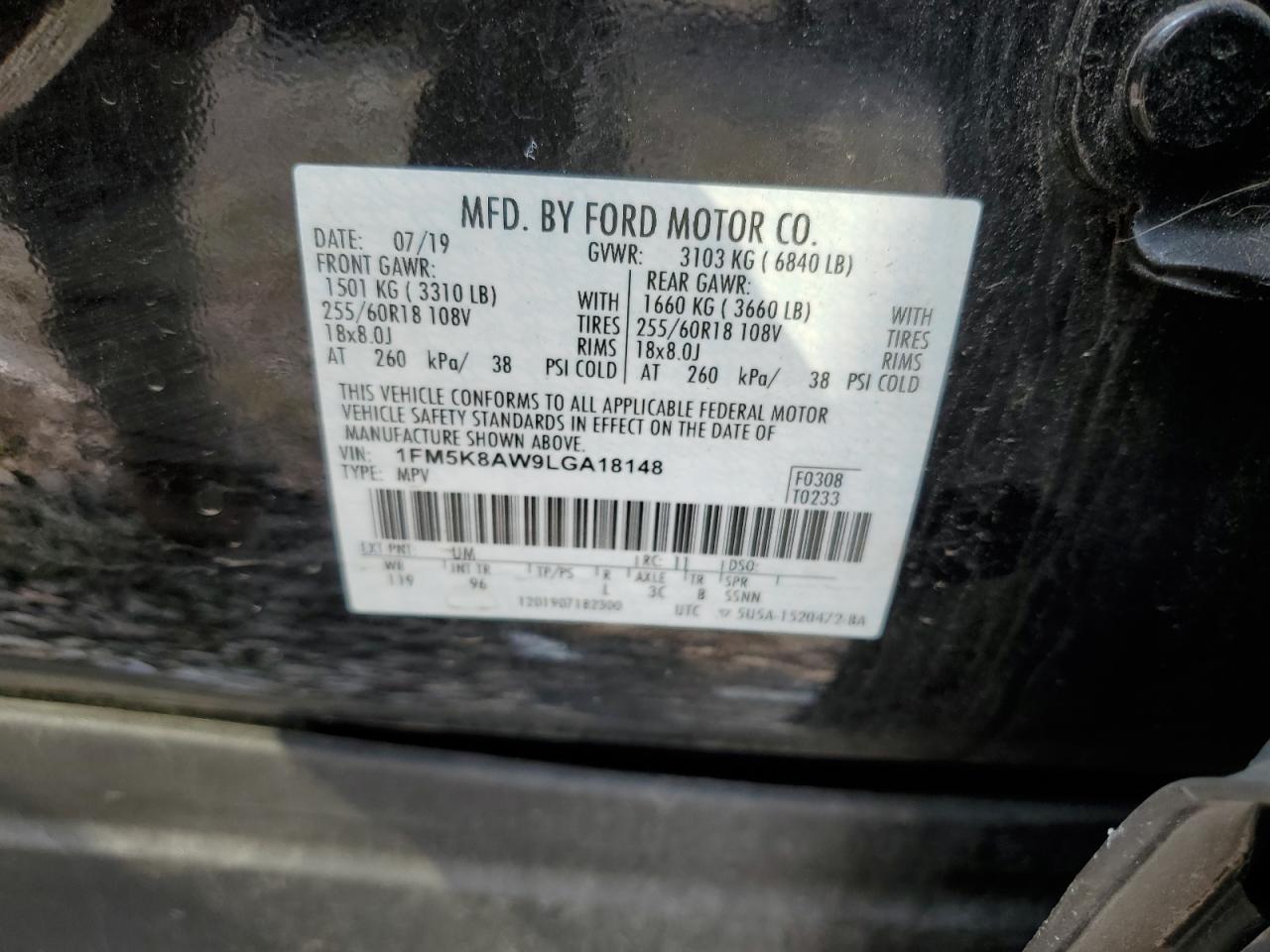 1FM5K8AW9LGA18148 2020 FORD EXPLORER - Image 12