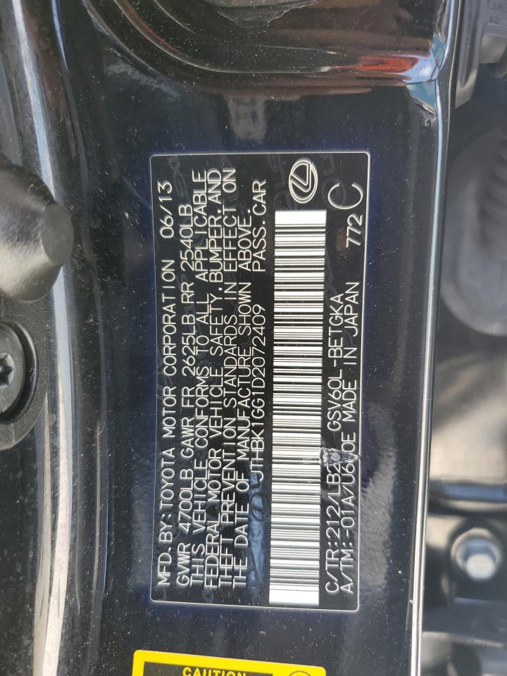 2013 Lexus Es 350 VIN: JTHBK1GG1D2072409 Lot: 66678934