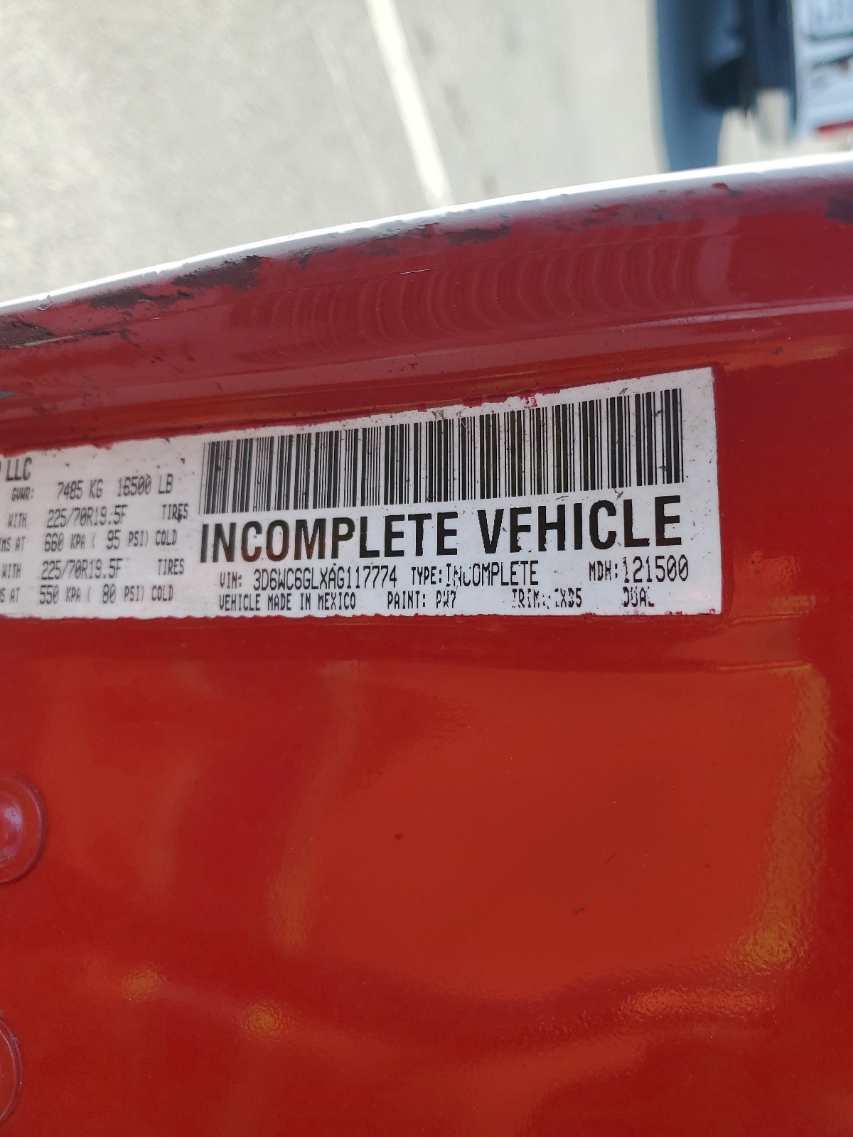 3D6WC6GLXAG117774 2010 Dodge Ram 4500 St