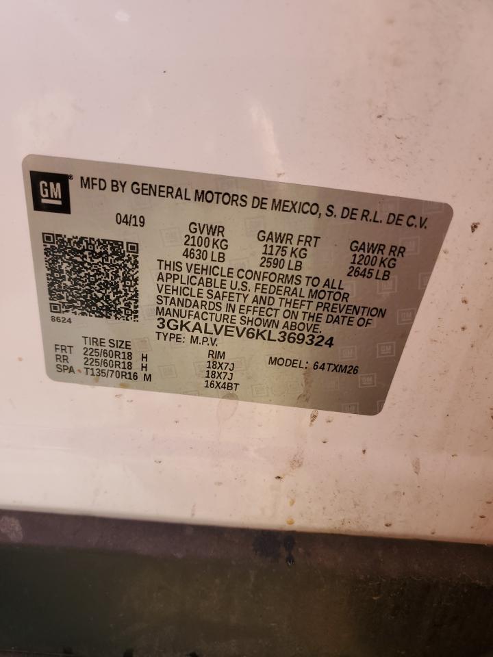 3GKALVEV6KL369324 2019 GMC Terrain Slt