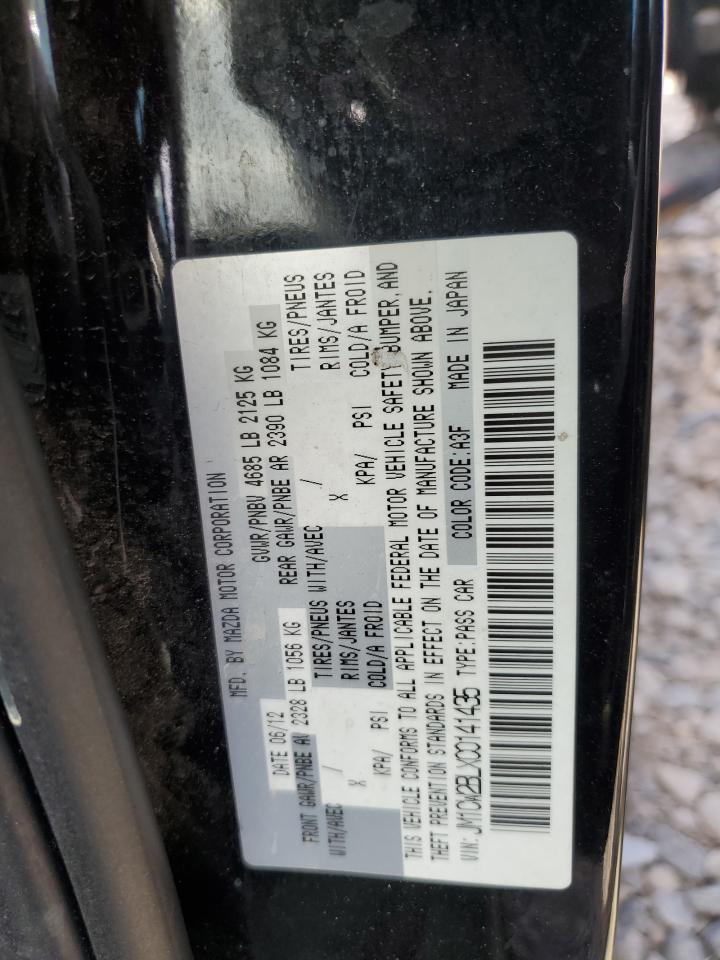 2012 Mazda 5 VIN: JM1CW2BLXC0141435 Lot: 63899254