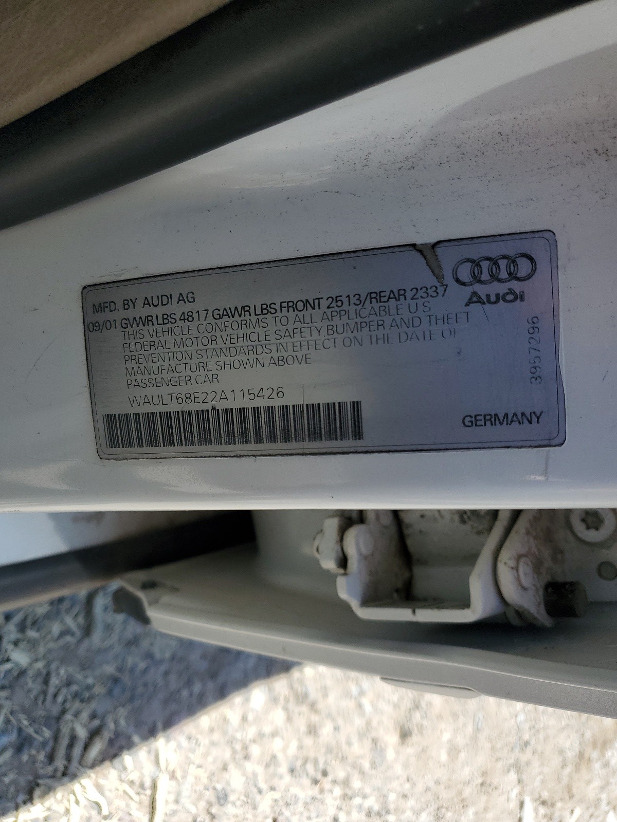 WAULT68E22A115426 2002 Audi A4 3.0 Quattro