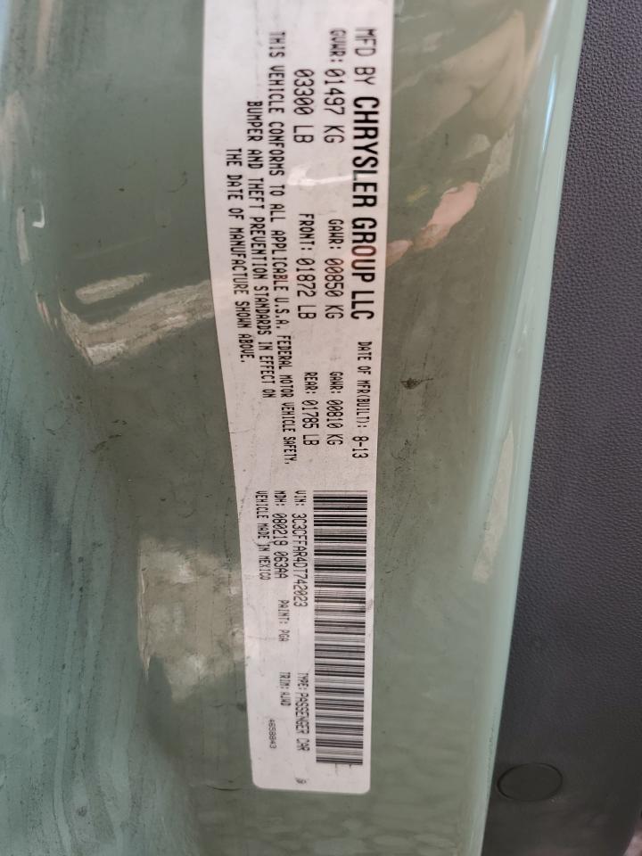 2013 Fiat 500 Pop VIN: 3C3CFFAR4DT742023 Lot: 65721604