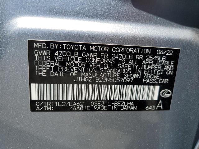 JTHGZ1B23N5057097 Lexus IS 350 F S  12