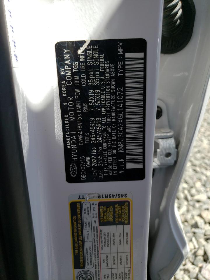 2016 Hyundai Tucson Limited VIN: KM8J3CA2XGU141072 Lot: 65597374