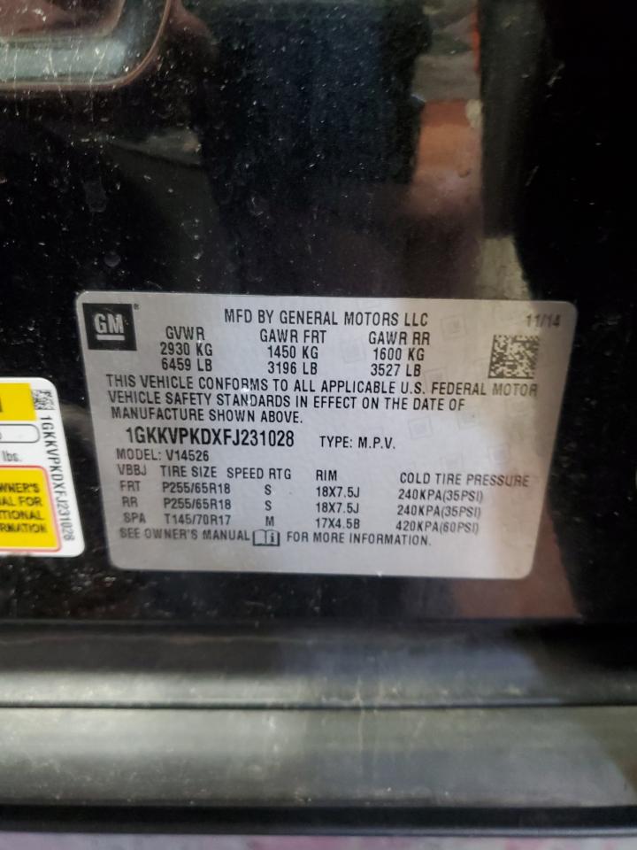 2015 GMC Acadia Sle VIN: 1GKKVPKDXFJ231028 Lot: 67845334