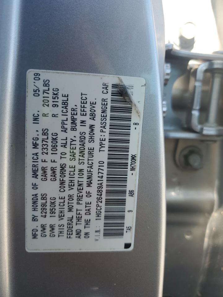 1HGCP26489A147710 2009 Honda Accord Lxp