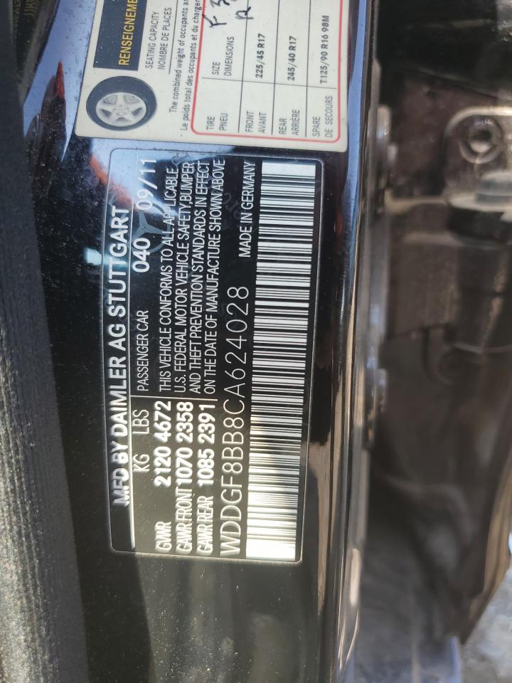 2012 Mercedes-Benz C 300 4Matic VIN: WDDGF8BB8CA624028 Lot: 64692974