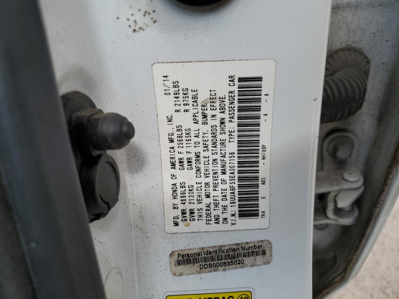 19UUA8F55EA007156 2014 Acura Tl Tech