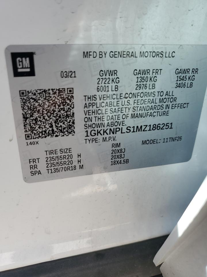 1GKKNPLS1MZ186251 2021 GMC Acadia Denali