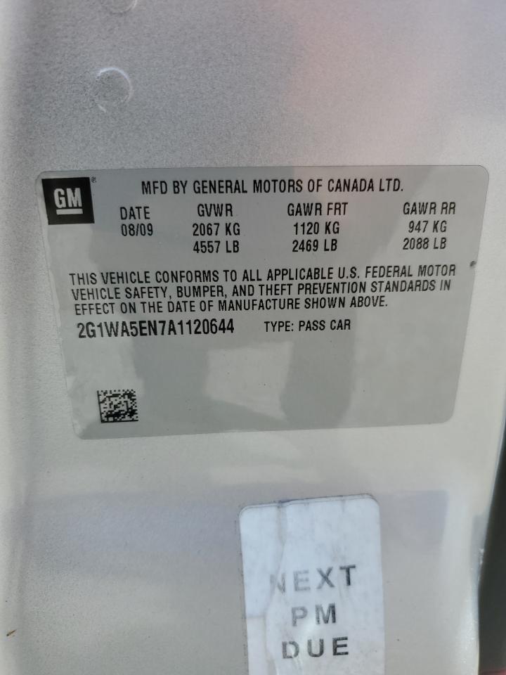 2010 Chevrolet Impala Ls VIN: 2G1WA5EN7A1120644 Lot: 66979734