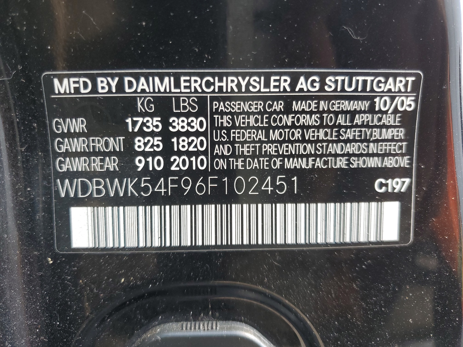 WDBWK54F96F102451 2006 Mercedes-Benz Slk 280