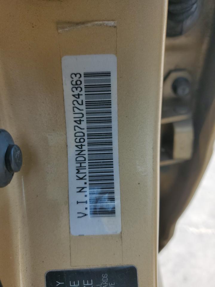 2004 Hyundai Elantra Gls VIN: KMHDN46D74U724363 Lot: 64649184
