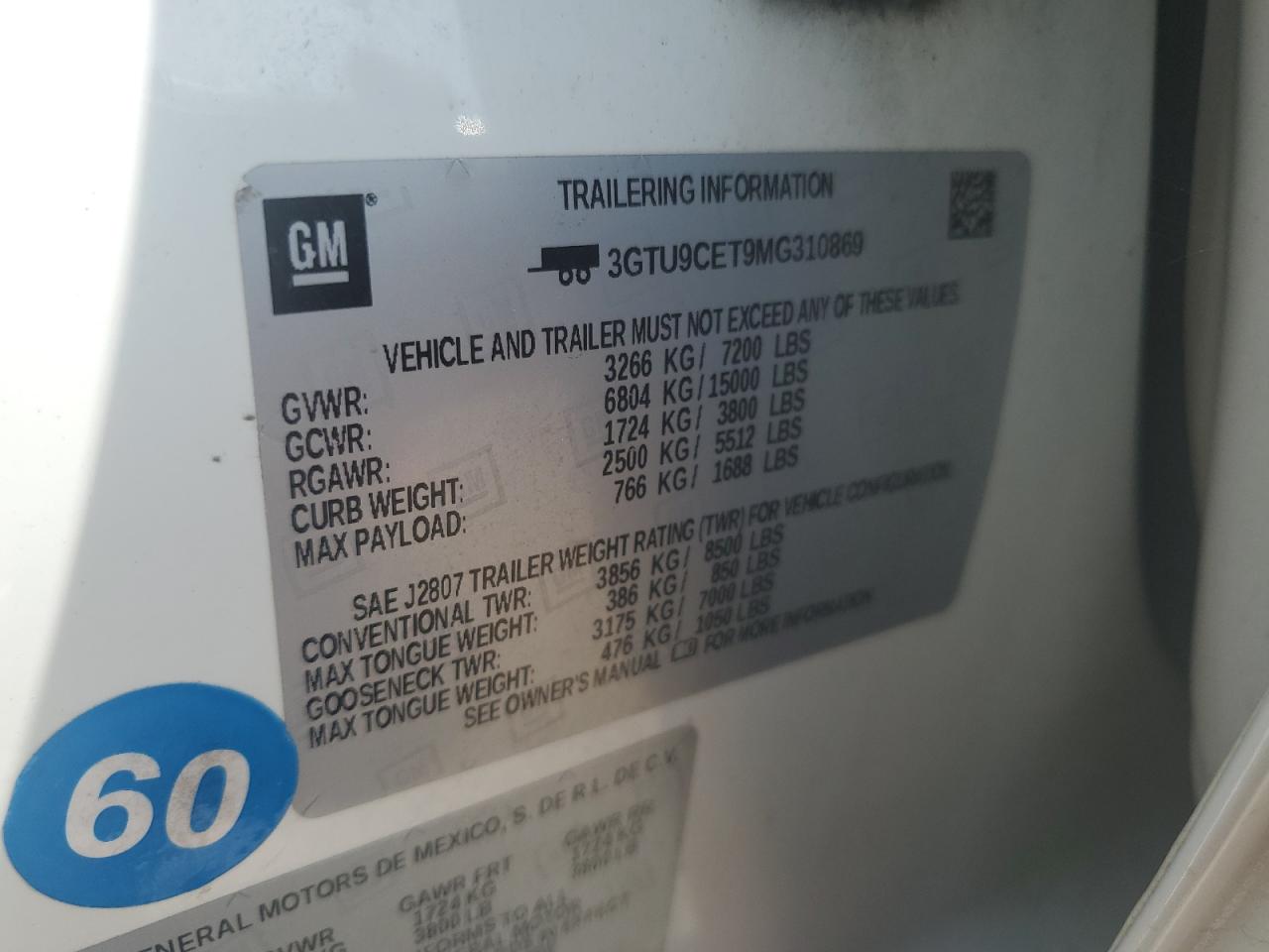 3GTU9CET9MG310869 2021 GMC Sierra K1500 Elevation