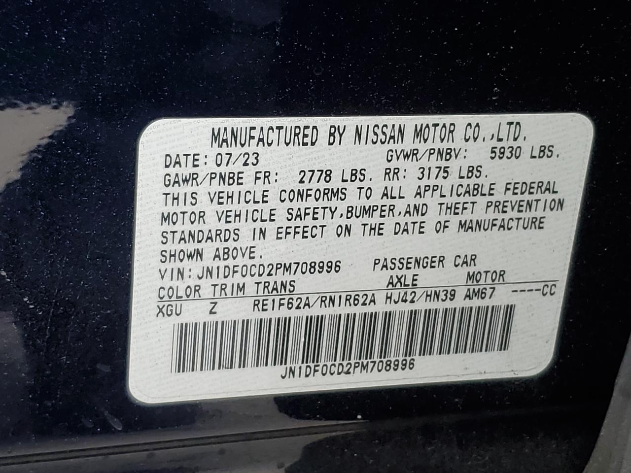 JN1DF0CD2PM708996 2023 Nissan Ariya Platinum +