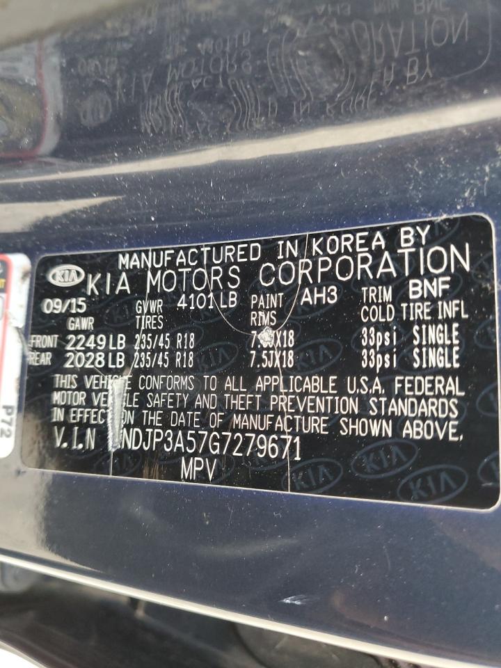 2016 Kia Soul + VIN: KNDJP3A57G7279671 Lot: 65787584