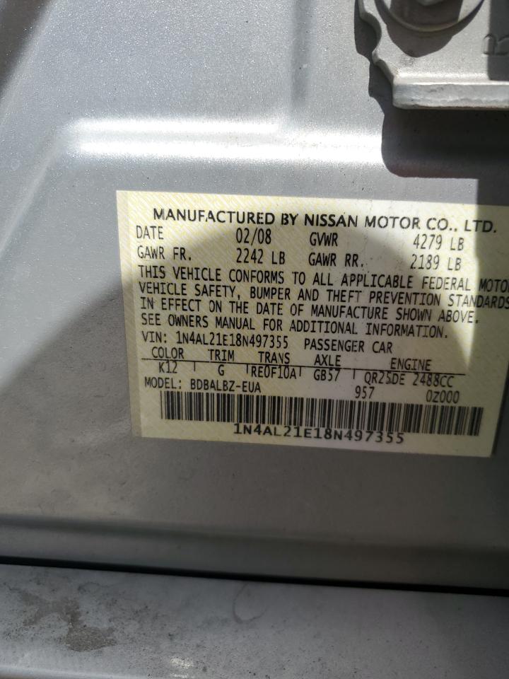 1N4AL21E18N497355 2008 Nissan Altima 2.5