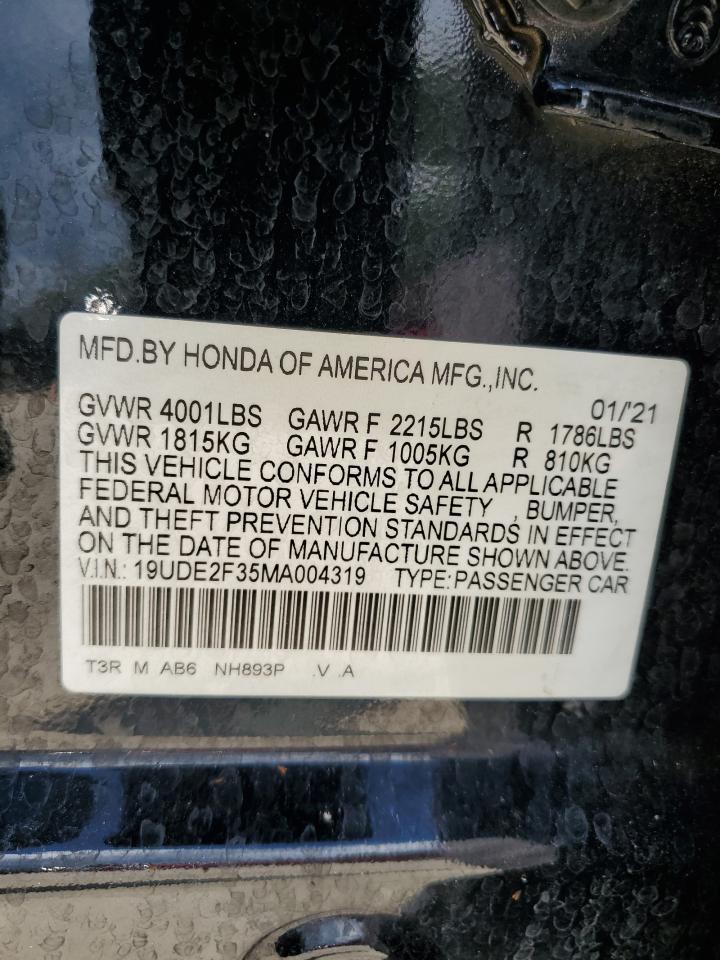 19UDE2F35MA004319 2021 Acura Ilx