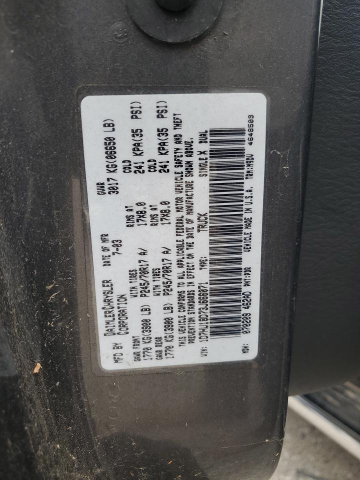 2003 Dodge Ram 1500 St VIN: 1D7HU18D73J666071 Lot: 66583924