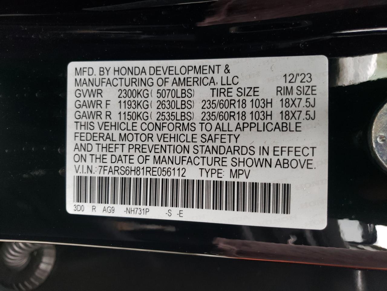 7FARS6H81RE056112 2024 Honda Cr-V Sport-L