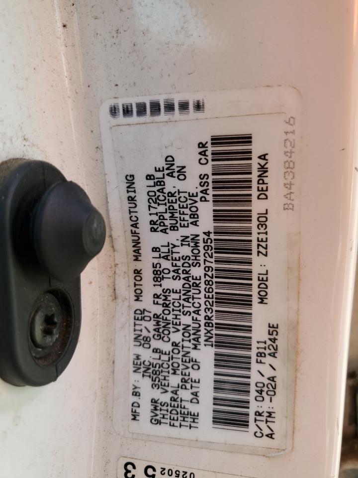 2008 Toyota Corolla Ce VIN: 1NXBR32E68Z972954 Lot: 66753234