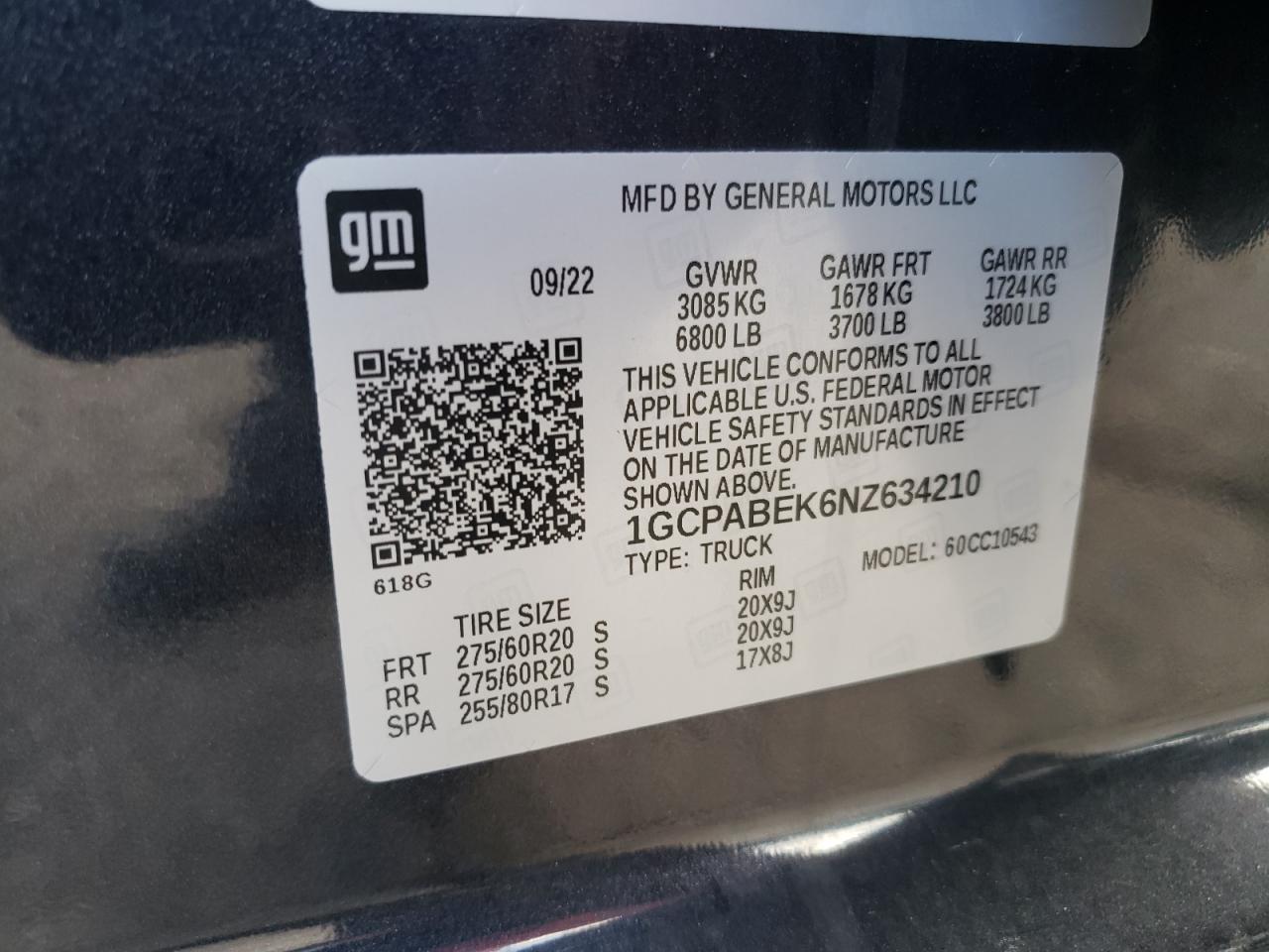2022 Chevrolet Silverado C1500 Custom VIN: 1GCPABEK6NZ634210 Lot: 67551894