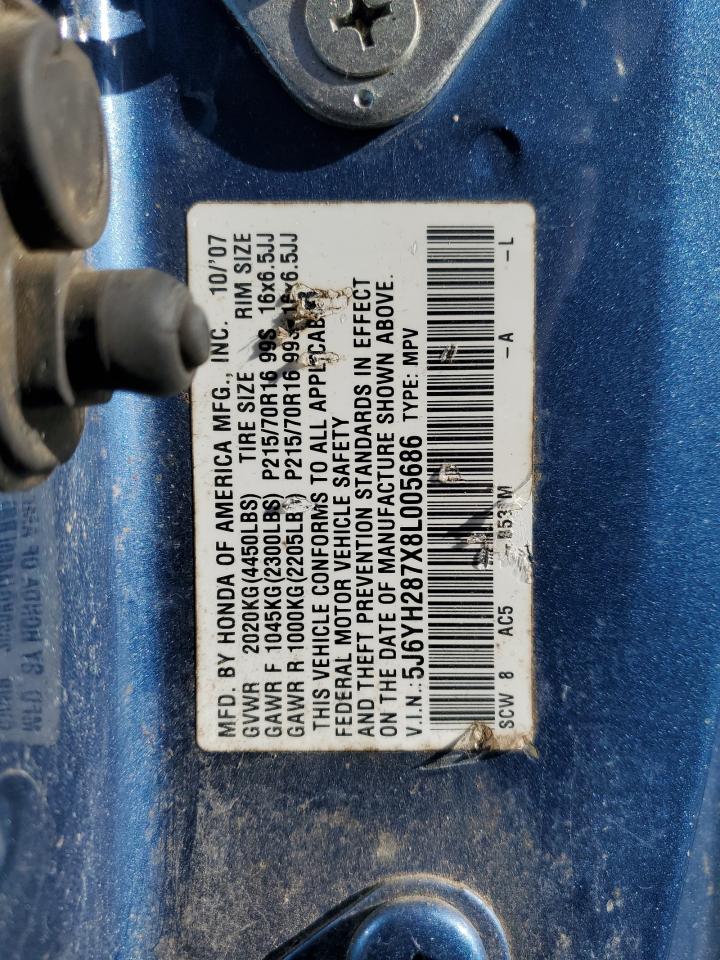 5J6YH287X8L005686 2008 Honda Element Ex