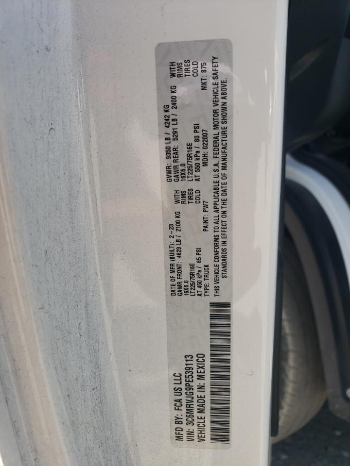 2023 Ram Promaster 3500 3500 High VIN: 3C6MRVJG9PE539113 Lot: 65704524