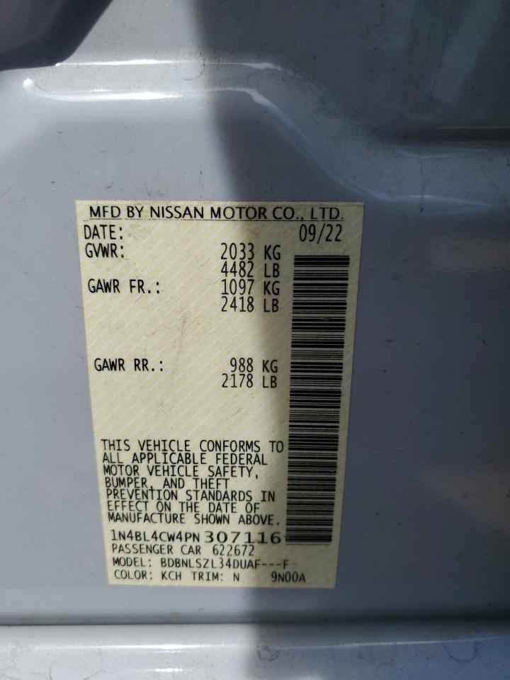 1N4BL4CW4PN307116 2023 Nissan Altima Sr