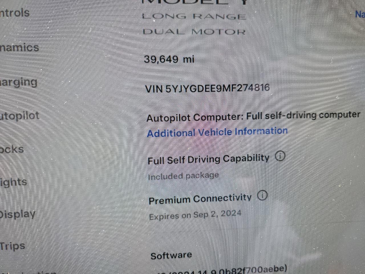 2021 Tesla Model Y VIN: 5YJYGDEE9MF274816 Lot: 66933364