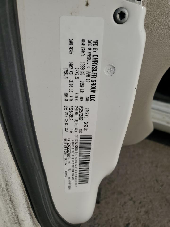 2012 Dodge Grand Caravan Crew VIN: 2C4RDGDG0CR332574 Lot: 68263104