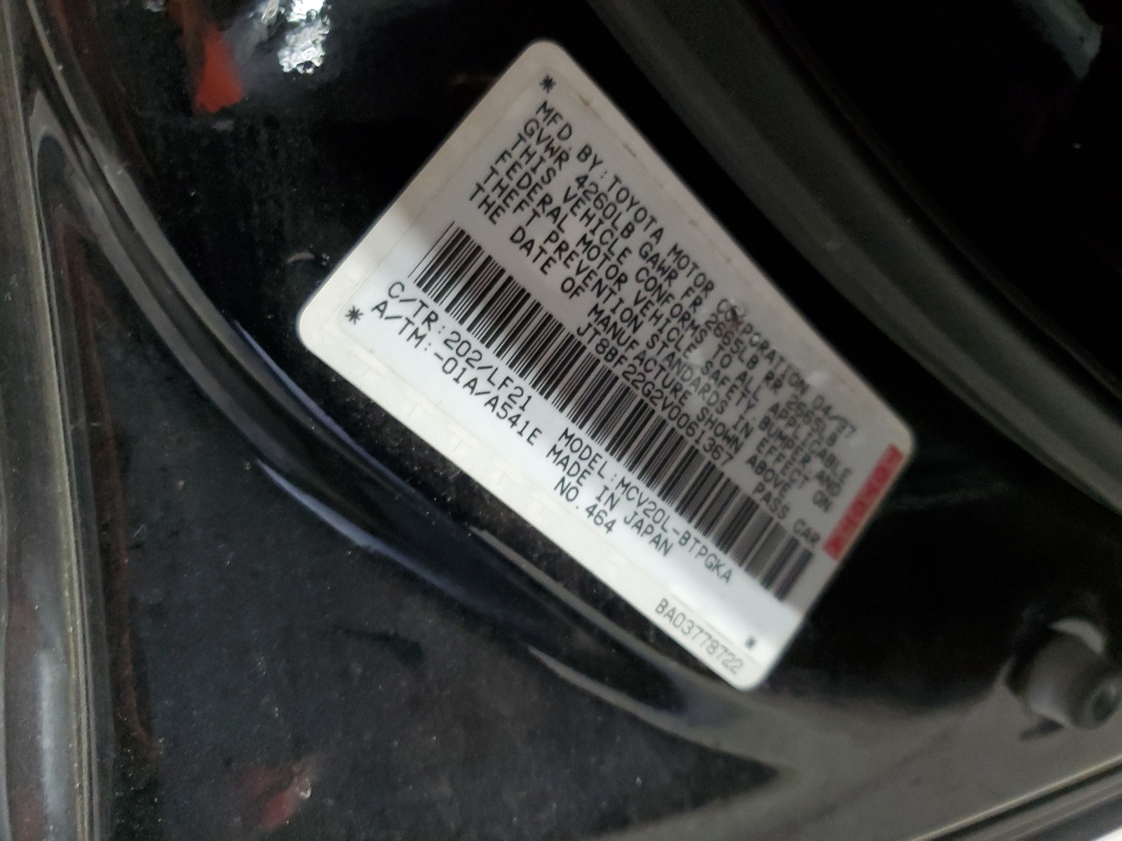 JT8BF22G2V0061367 1997 Lexus Es 300