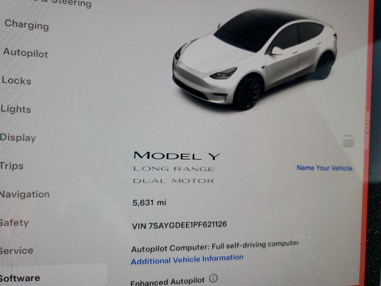 2023 Tesla Model Y VIN: 7SAYGDEE1PF621126 Lot: 65863804