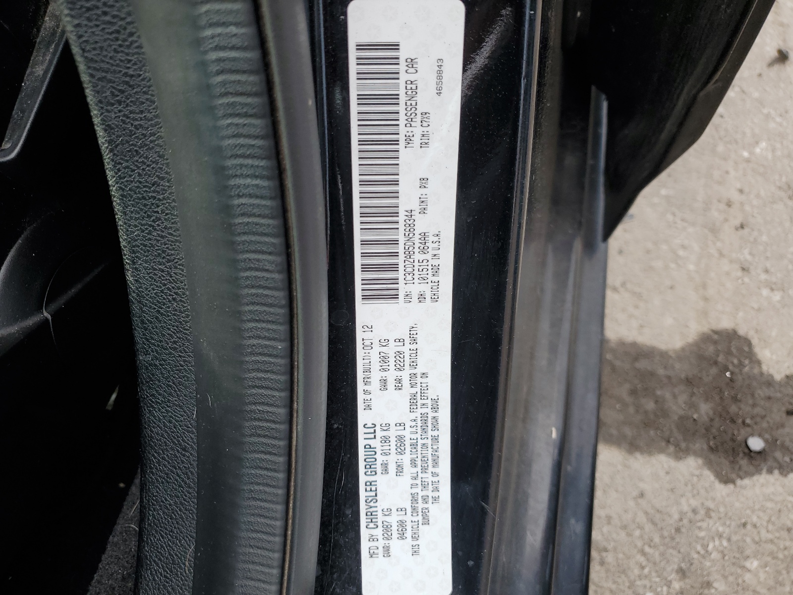 1C3CDZAB5DN568344 2013 Dodge Avenger Se