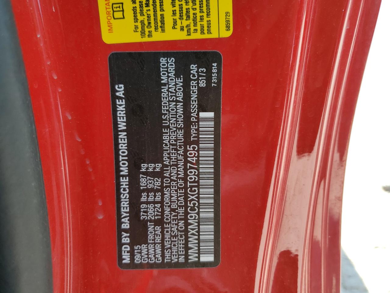 2016 Mini Cooper John Cooper Works VIN: WMWXM9C5XGT997495 Lot: 65990894