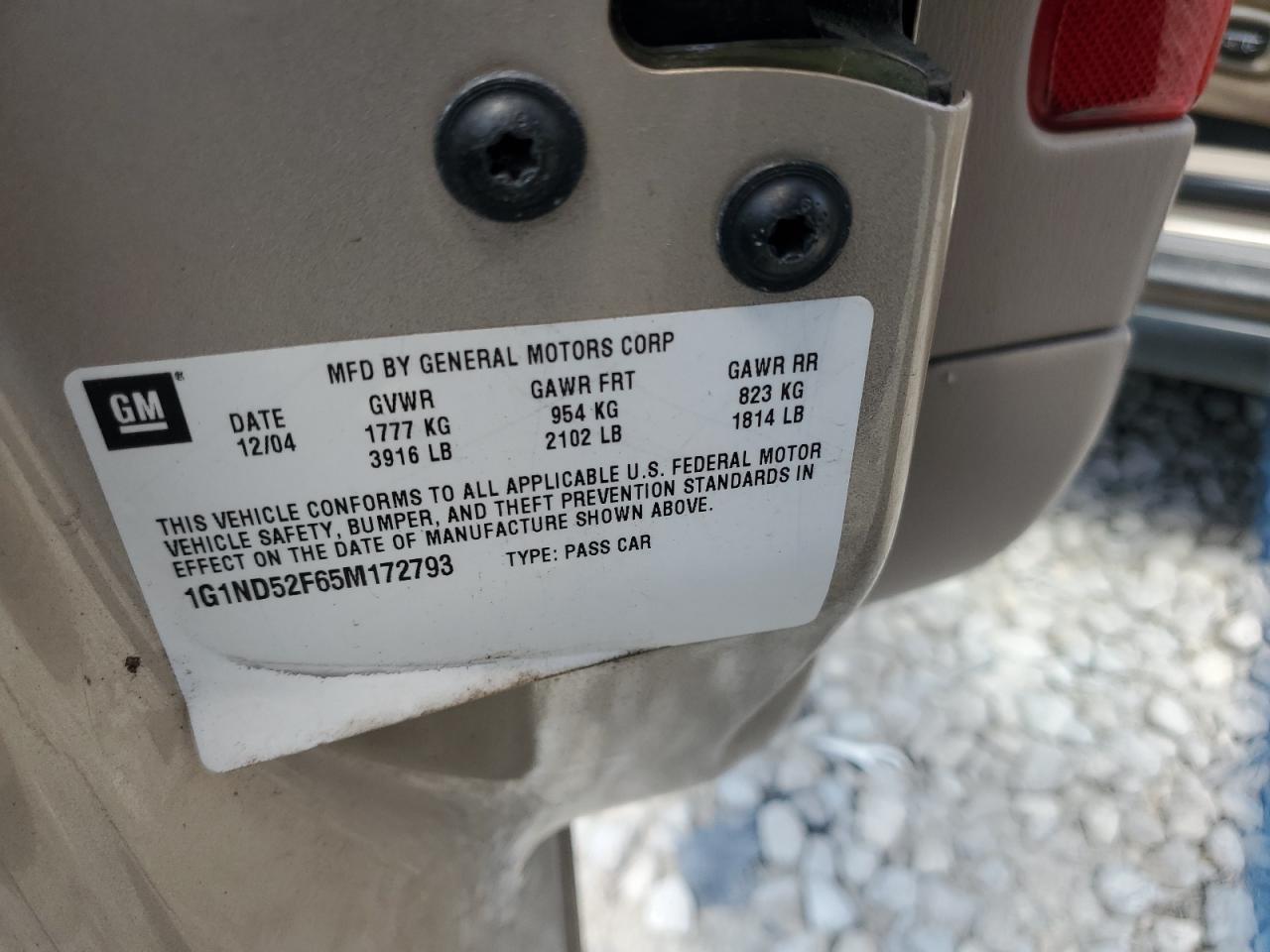 1G1ND52F65M172793 2005 Chevrolet Classic