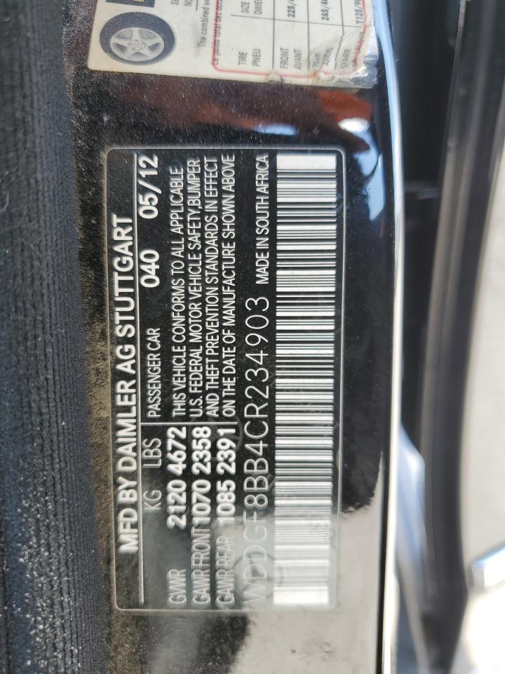 2012 Mercedes-Benz C 300 4Matic VIN: WDDGF8BB4CR234903 Lot: 66757044