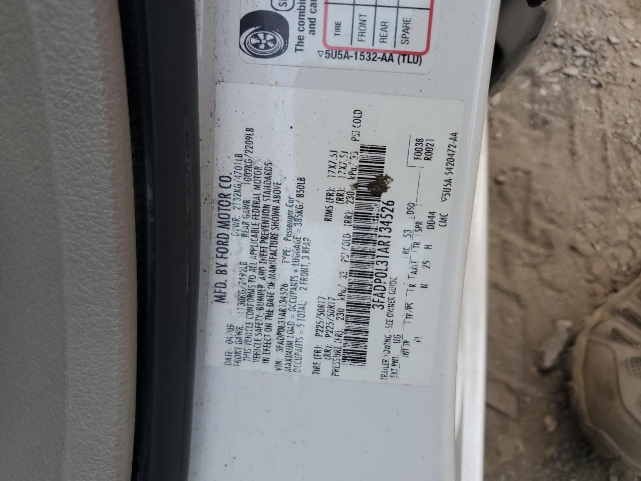 3FADP0L31AR134526 2010 Ford Fusion Hybrid