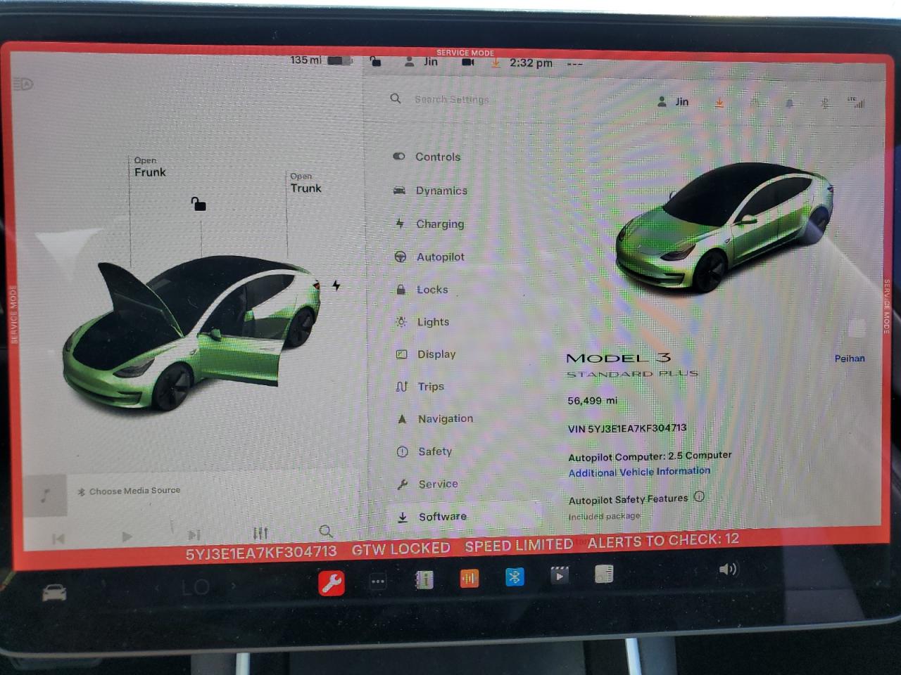 2019 Tesla Model 3 VIN: 5YJ3E1EA7KF304713 Lot: 67490914